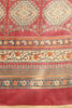 Maroon Kalamkari Printed Cotton Saree