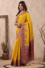 Mustard Color Embroidery Georgette Saree