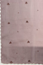 Ombre Dusty Rose Organza Saree With Mirror Work