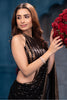 Black & Golden Georgette Sequins Embroidered Saree