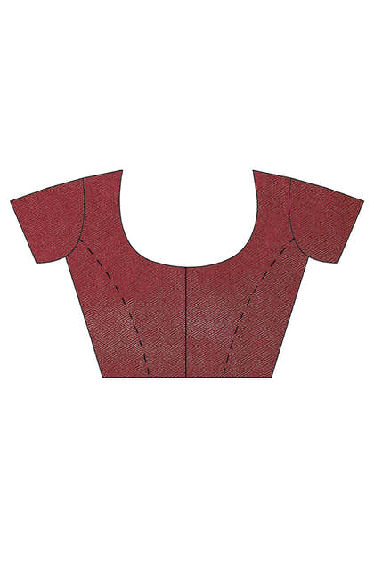 Dark Scarlet South Silk Woven Saree