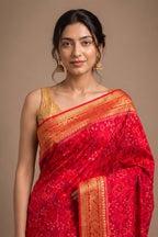 Red Silk Woven Saree
