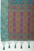 Turquoise Color Tussar Woven Silk Saree