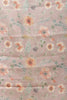 Light Brown Organza Floral Printed And Lace Work Saree
