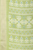 Light Green Cotton Silk Printed And Zari Woven Saree