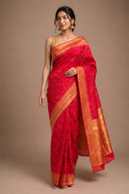 Red Silk Woven Saree
