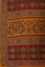 Maroon Crepe Printed Saree