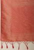 Dark Peach Lightweight Banarasi Silk Weaving Saree