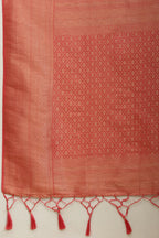 Dark Peach Lightweight Banarasi Silk Weaving Saree