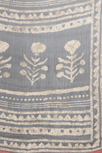 Black  Chiffon Floral Printed Saree