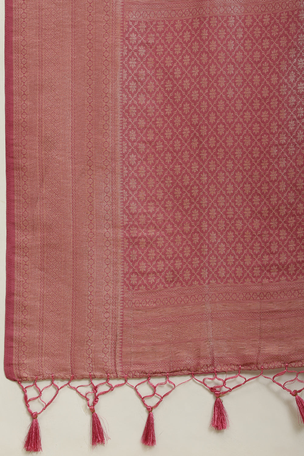 Tulip Pink Lightweight Banarasi Silk Weaving Saree