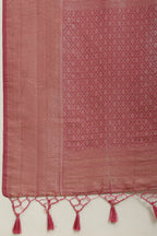 Tulip Pink Lightweight Banarasi Silk Weaving Saree