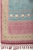 Blue Organza Cotton Bandhani Block Printed Saree