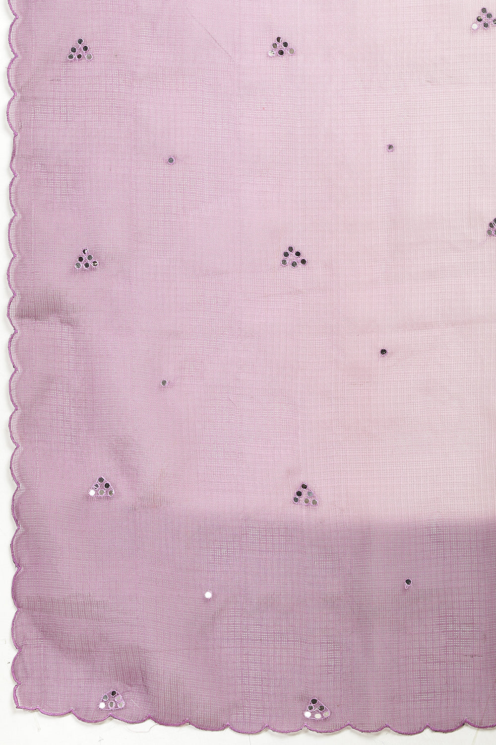 Ombre Mauve Organza Saree With Mirror Work
