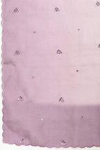 Ombre Mauve Organza Saree With Mirror Work