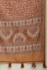Brown Floral Printed Cotton Silk Saree