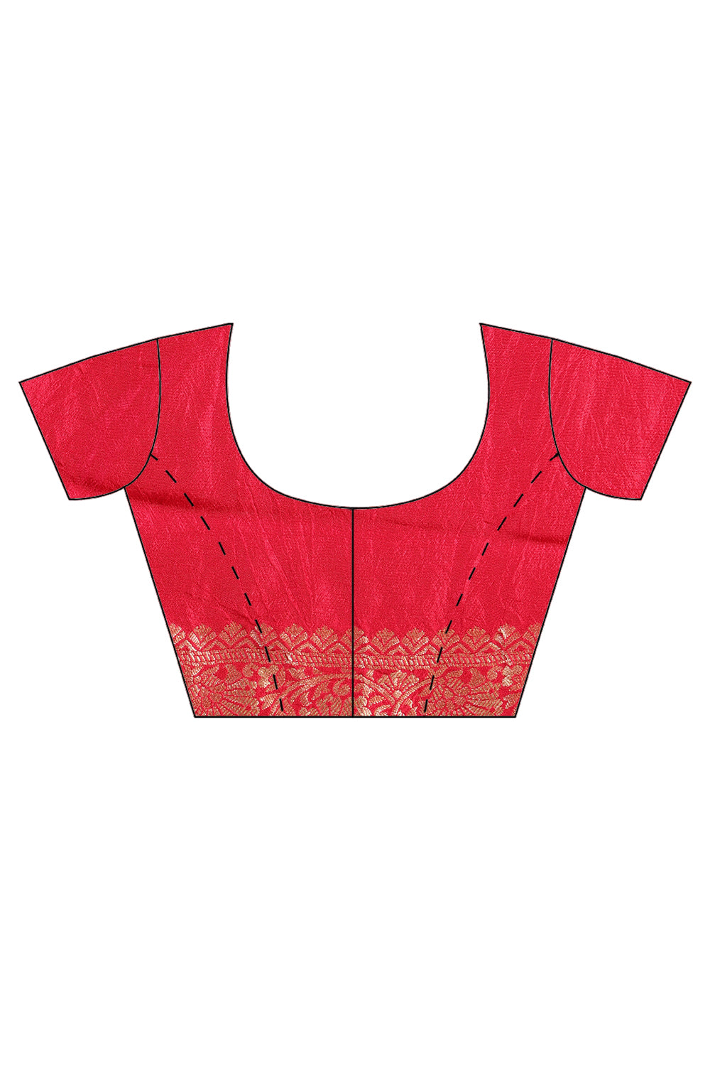 Dark Scarlet Banarasi Silk Zari Floral Zaal Woven Saree