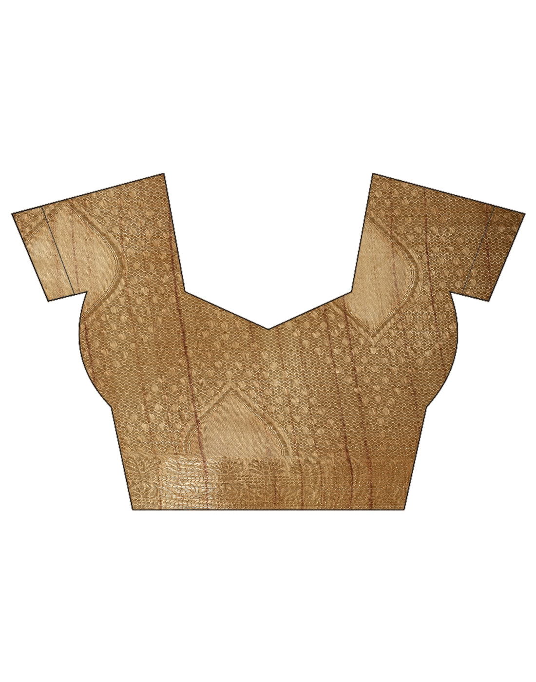 Beige Color Chanderi Woven Saree