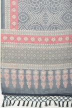Navy Bandhani Printed Cotton Saree