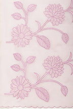 Lavender Cotton Floral Resham Embroidered Saree