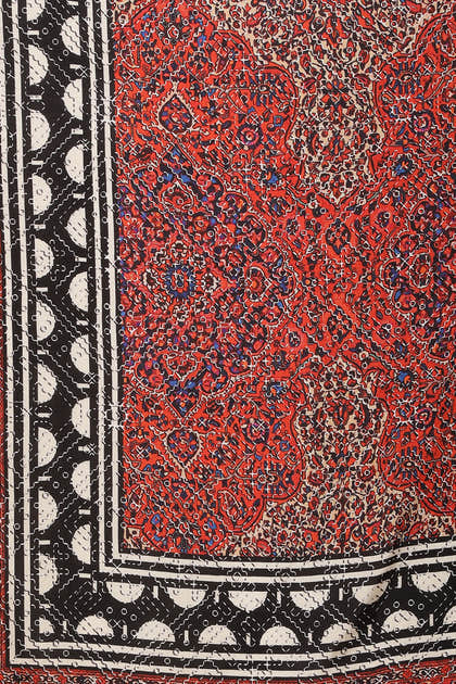 Black Muslin Ajrakh Printed Suit with Palazzo