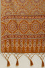 Mustard Cotton Silk Ajrakh Block Printed Saree