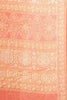 Orange Georgette Bandhani Printed Saree
