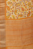 Mustard & Beige Cotton Silk Floral Boota Printed Saree