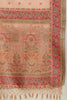Peach Chanderi Cotton kashida Weaves Saree