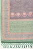 Dirty Purple Organza Cotton Bandhani Block Printed Saree