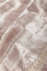 Mauve Color Pure Tissue Handloom Zari Saree with Kundan & Zardozi Handwork