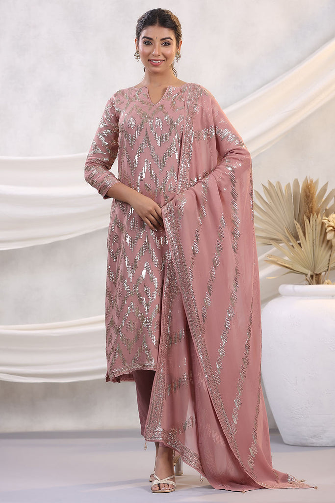 Linen Sapphire – Dusty Pink