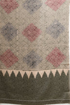 Sage Green Jacquard Silk Printed Saree