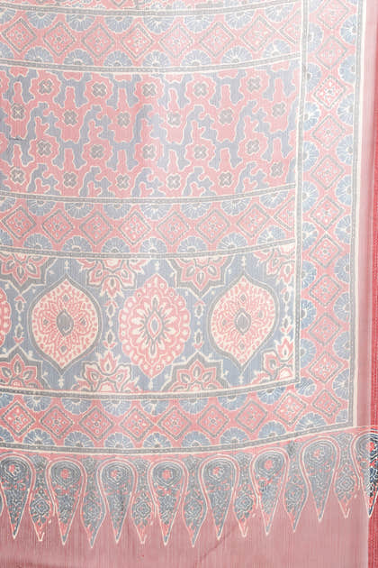 Maroon Chiffon Printed Saree