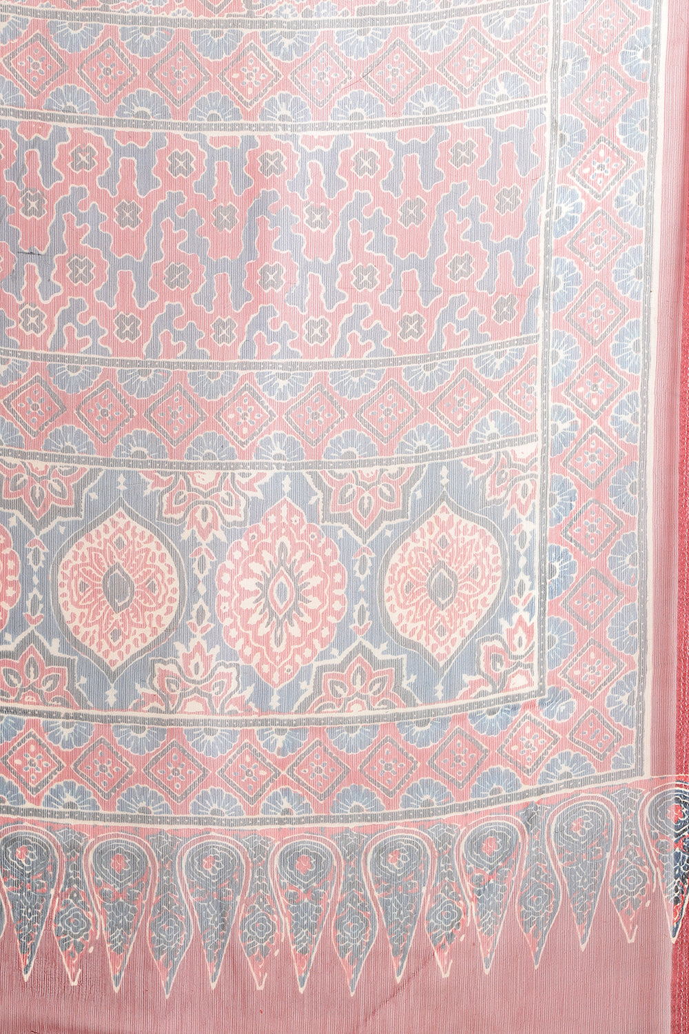 Maroon Chiffon Printed Saree