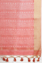 Beige Cotton Woven Saree