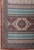 Brown Ajrakh Block Printed Cotton Saree