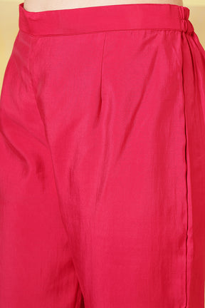 Magenta Silk Cut-Dana And Pearl Embroidered Suits