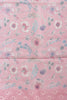 Muted Pink Organza Floral Printed And Lace Work Saree