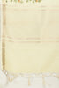 Yellow Kota Cotton Floral Resham Embroidered And Zari Woven Saree