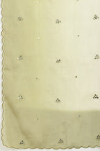 Ombre Olive Green Organza Saree With Mirror Work