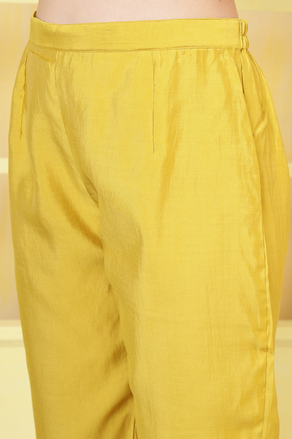 Mustard Silk Cut-Dana And Pearl Embroidered Suits