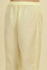 Pale Yellow Cotton Hacoba Style Neck-Embroidered Kurta Set