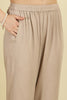 Beige Cotton Floral Printed And Neck-EmborideredUnstitched Suit Material