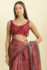 Light Maroon Bandhani Printed Cotton Saree