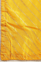 Mustard Modal Silk Saree with Zari Pinstripes