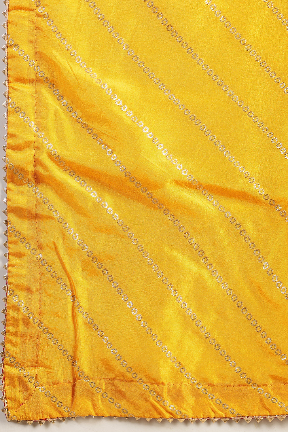 Mustard Modal Silk Saree with Zari Pinstripes