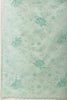 Turquoise Floral Resham Embroidered Cotton Saree