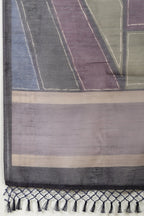 Navy Organza Cotton Printed Saree