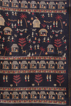 Navy Cotton Silk Printed Saree